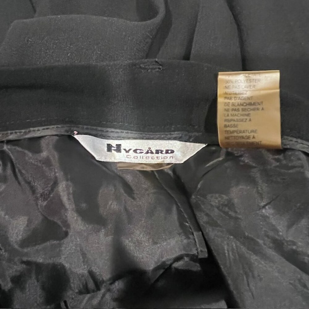 Peter Nygard Black Double Pleated Pants Size 12 - Picture 8 of 8